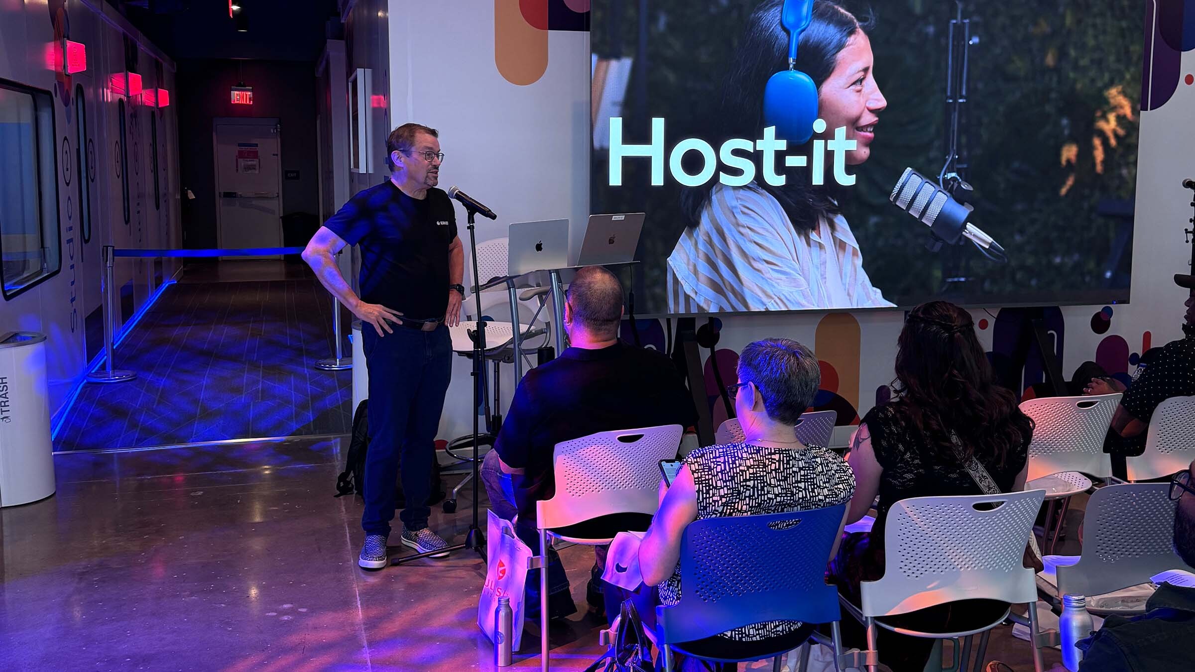 Dr. Lee Whitmore, Vice President for Education, Focusrite Group Americas, addresses attendees in a lecture setting at the Focusrite Group&rsquo;s inaugural Educational Summit.